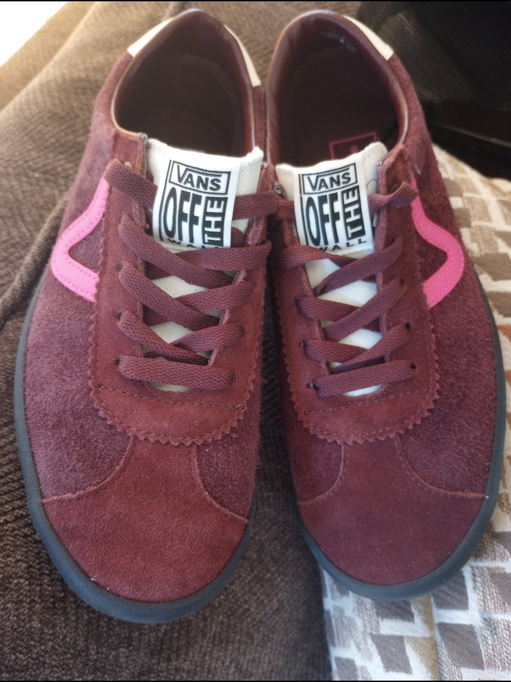 Vans Sport Low Pop Brown/Hot Pink Sneakers Unisex Size W8.5 M7 - Picture 2 of 5
